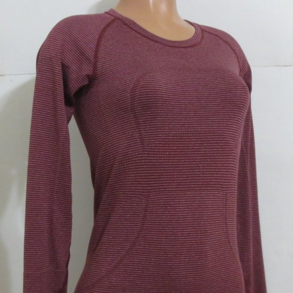 Lululemon Run Swiftly Tech Top Long Sleeve Burgundy 6